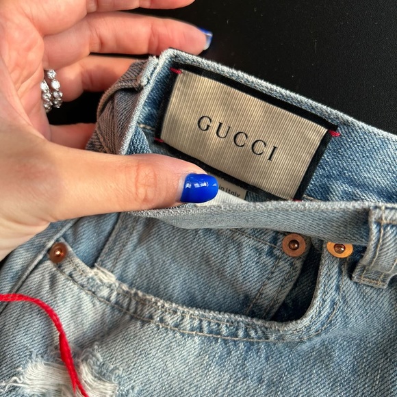 NEW 100% Authentic GUCCI Denim Shorts - Picture 5 of 13